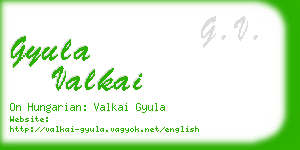 gyula valkai business card